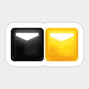 Beat Saber Blocks - Black & Yellow Sticker